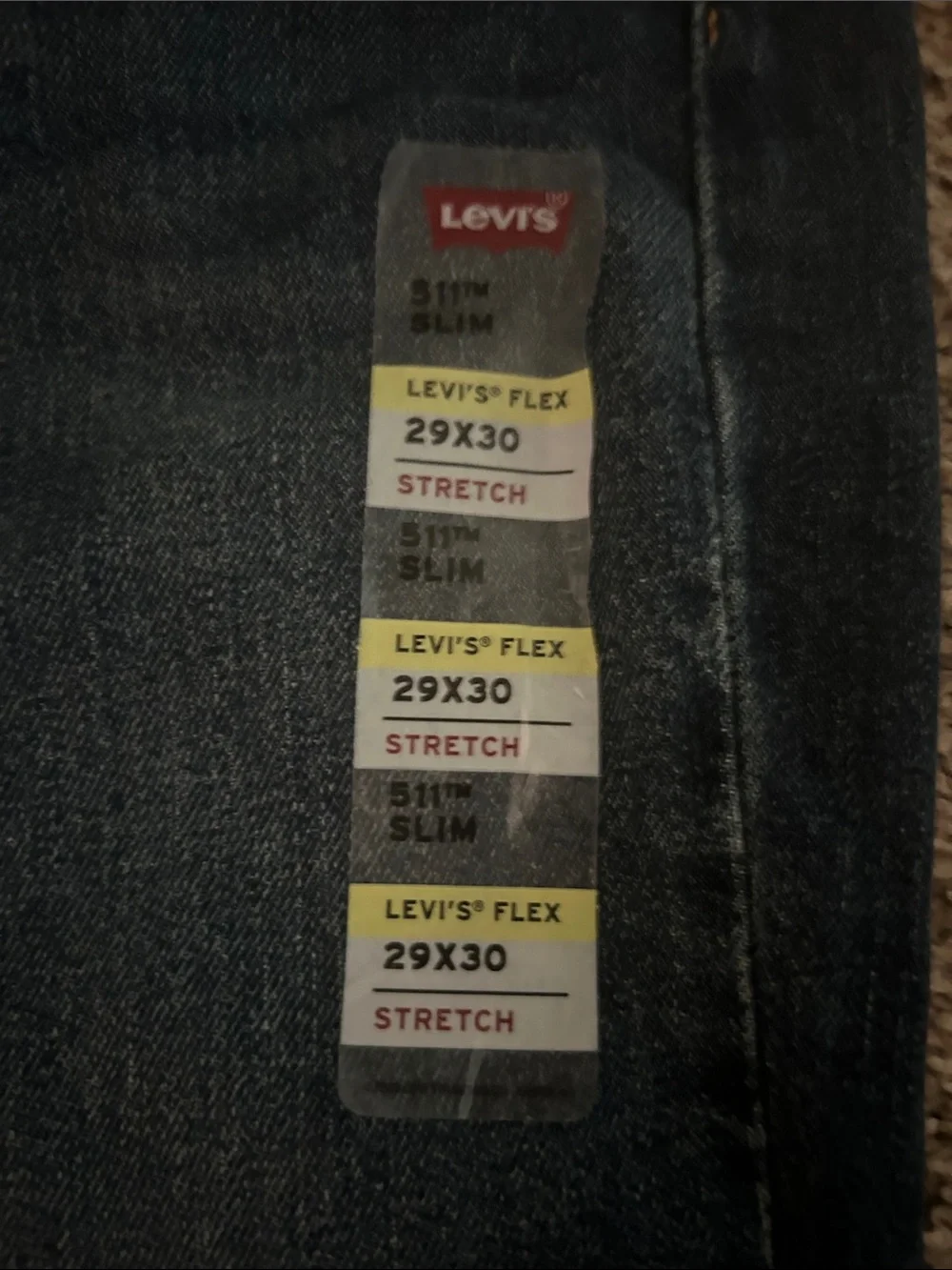 Levi's Dark Blue Denim Jeans with Yellow Size Tag